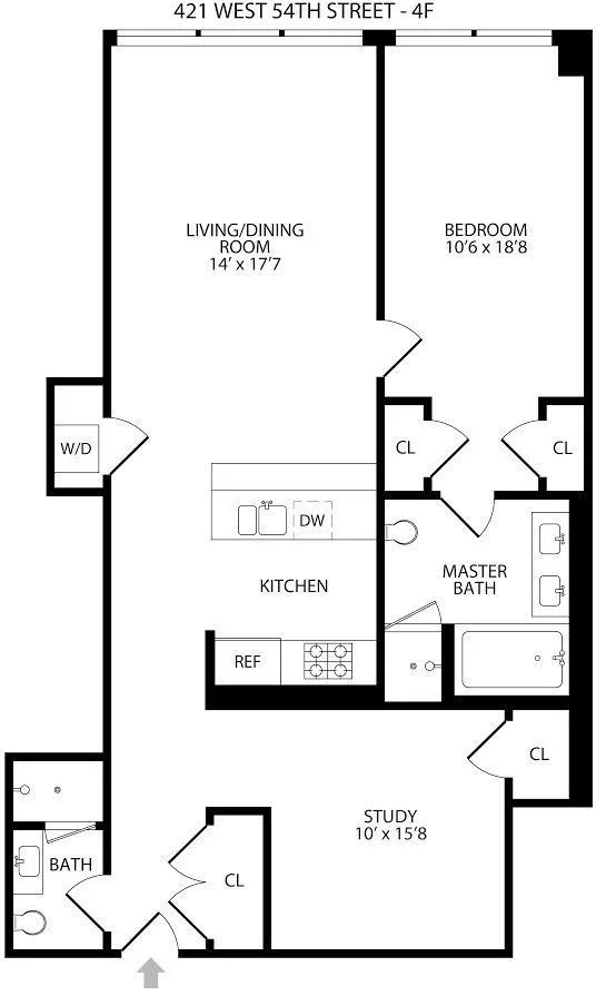Unit for sale at 421 W 54TH Street, Manhattan, NY 10019