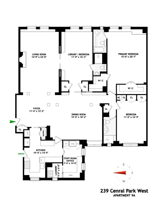 Unit for sale at 239 CENTRAL Park W, Manhattan, NY 10024