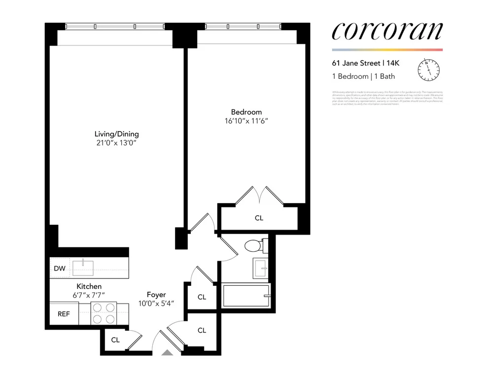 Unit for sale at 61 JANE Street, Manhattan, NY 10014