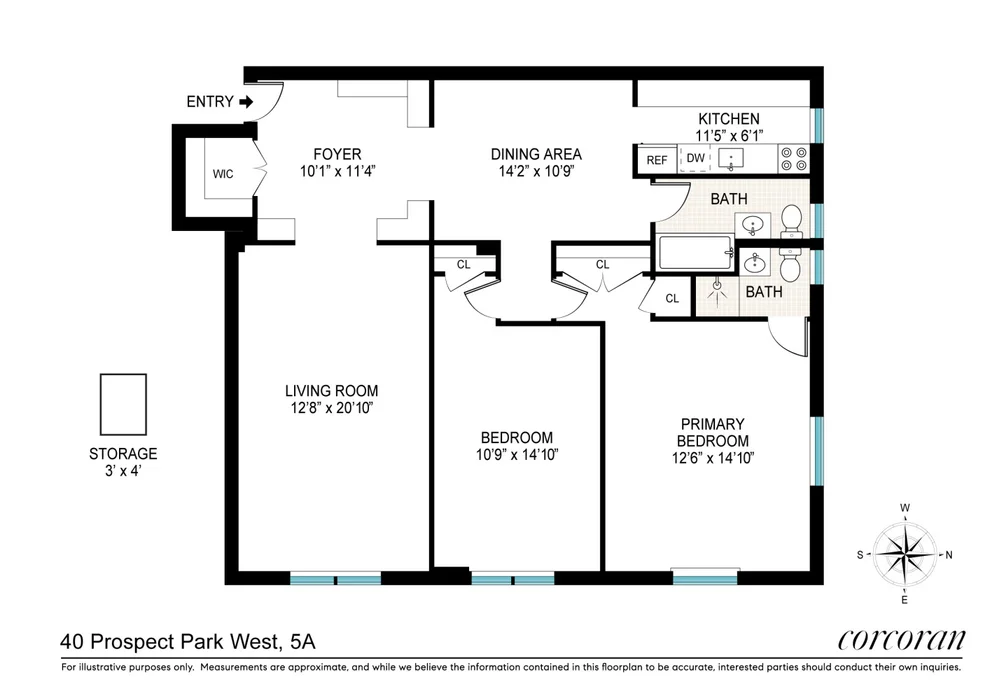 Unit for sale at 40 PROSPECT Park W, Brooklyn, NY 11215