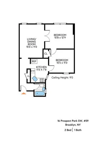 Unit for sale at 16 Prospect Park SW, Brooklyn, NY 11215