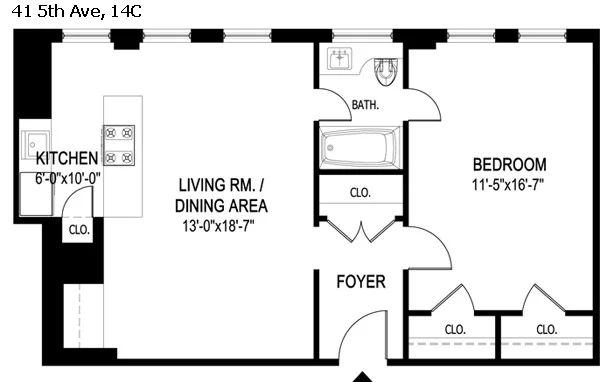 Unit for sale at 41 5th Avenue, Manhattan, NY 10003