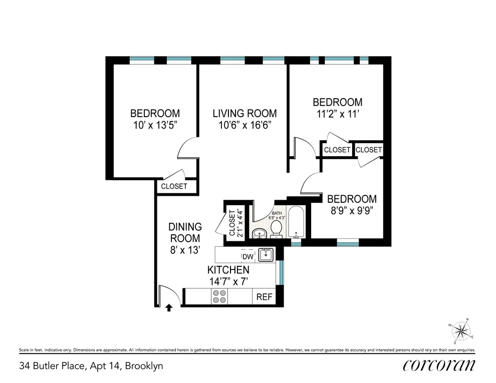 Unit for sale at 34 Butler Place, Brooklyn, NY 11238