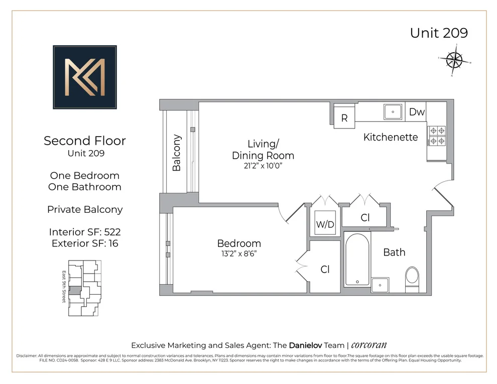 Unit for sale at 428 E 9TH Street, Brooklyn, NY 11218