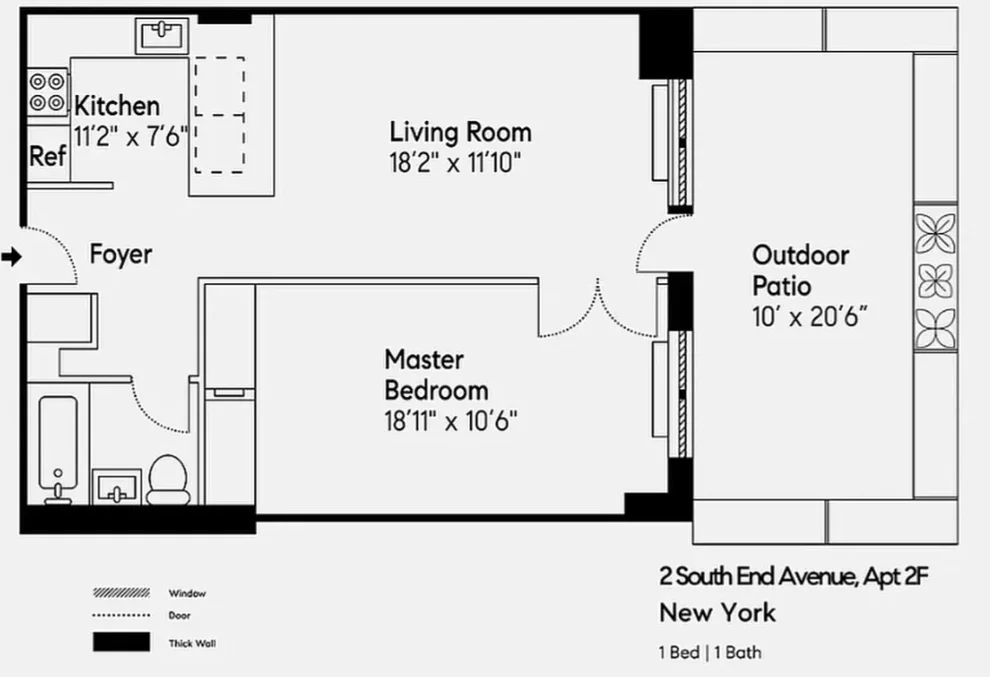 Unit for sale at 2 S END Avenue, Manhattan, NY 10280