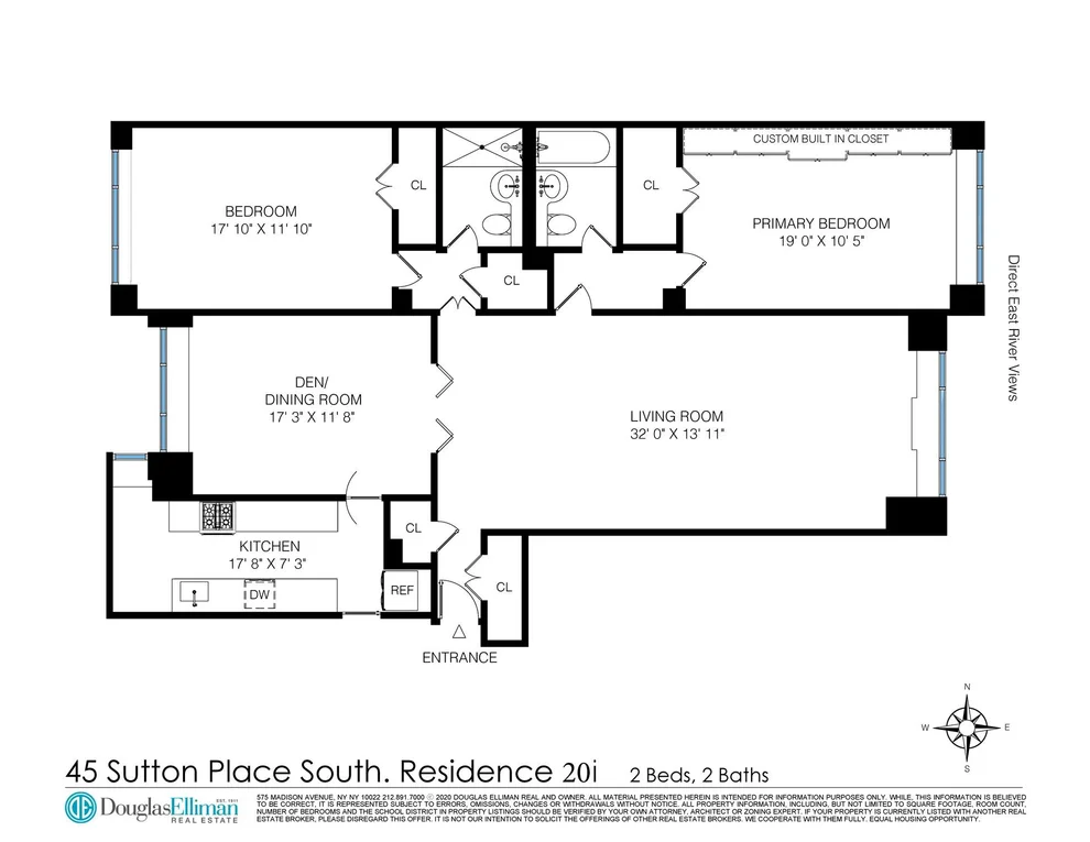 Unit for sale at 45 SUTTON Place S, Manhattan, NY 10022
