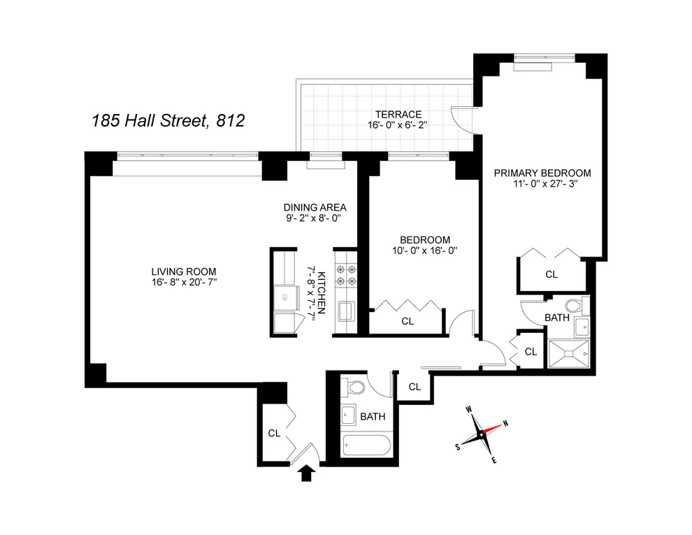 Unit for sale at 185 HALL Street, Brooklyn, NY 11205