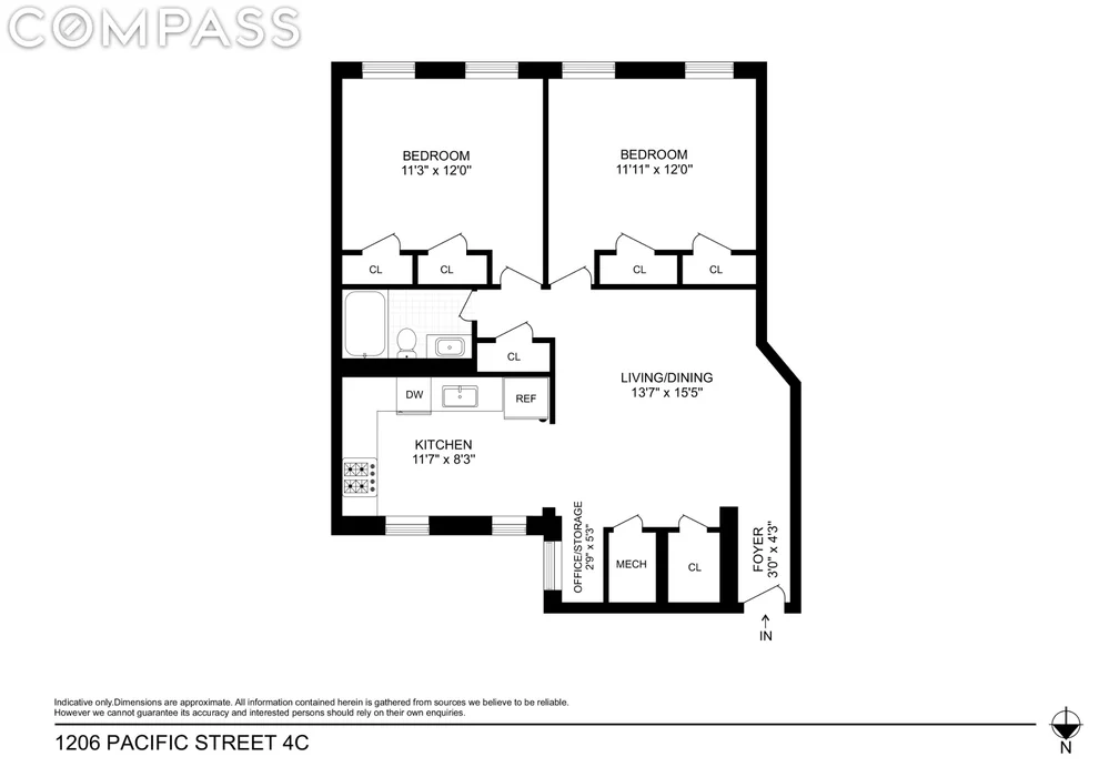 Unit for sale at 1206 Pacific Street, Brooklyn, NY 11216