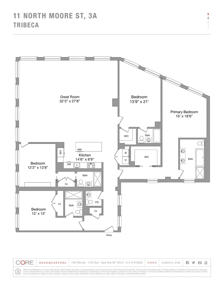 Unit for sale at 11 N MOORE Street, Manhattan, NY 10013