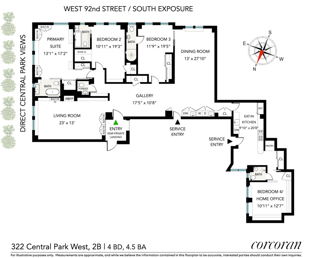 Unit for sale at 322 CENTRAL Park W, Manhattan, NY 10025