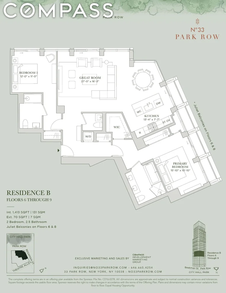Unit for sale at 33 Park Row, Manhattan, NY 10038