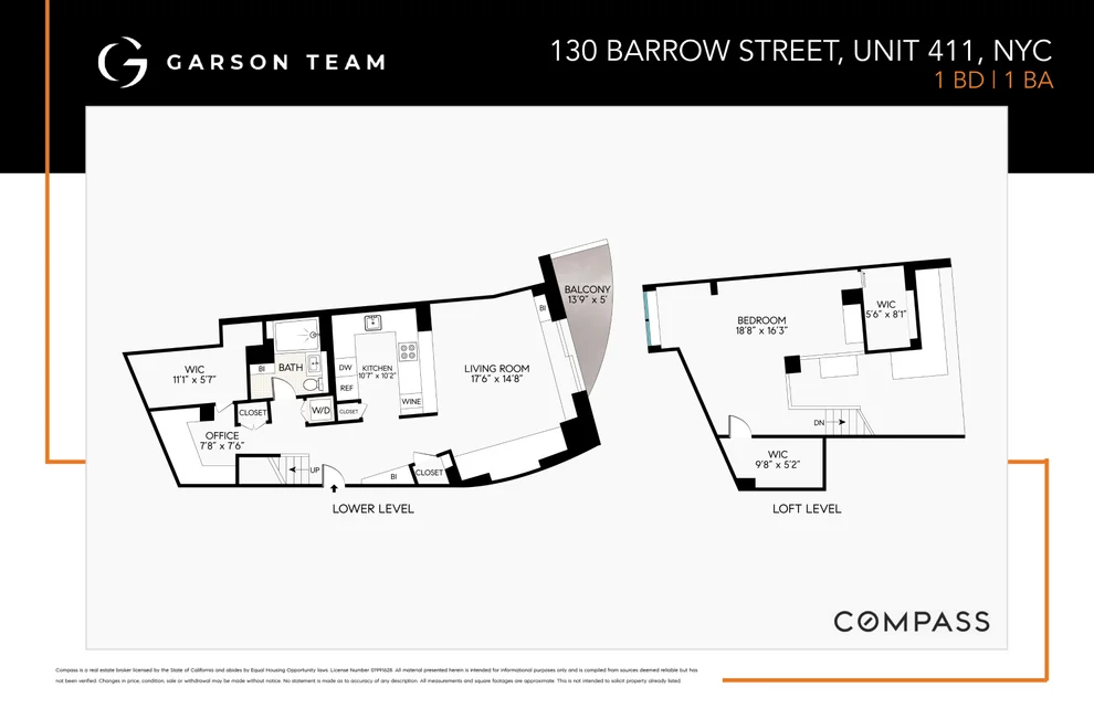 Unit for sale at 130 Barrow Street, Manhattan, NY 10014