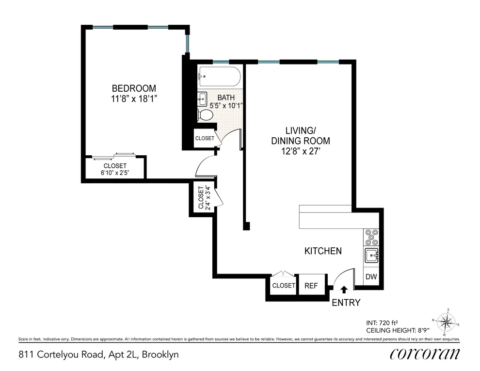 Unit for sale at 811 CORTELYOU Road, Brooklyn, NY 11218