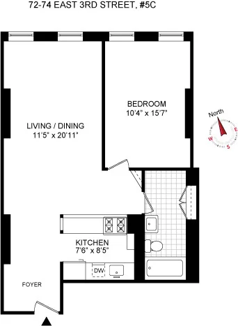 Unit for sale at 72 E 3RD Street, Manhattan, NY 10003