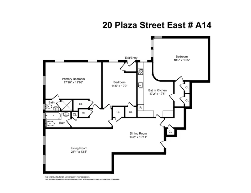 Unit for sale at 20 PLAZA Street E, Brooklyn, NY 11238