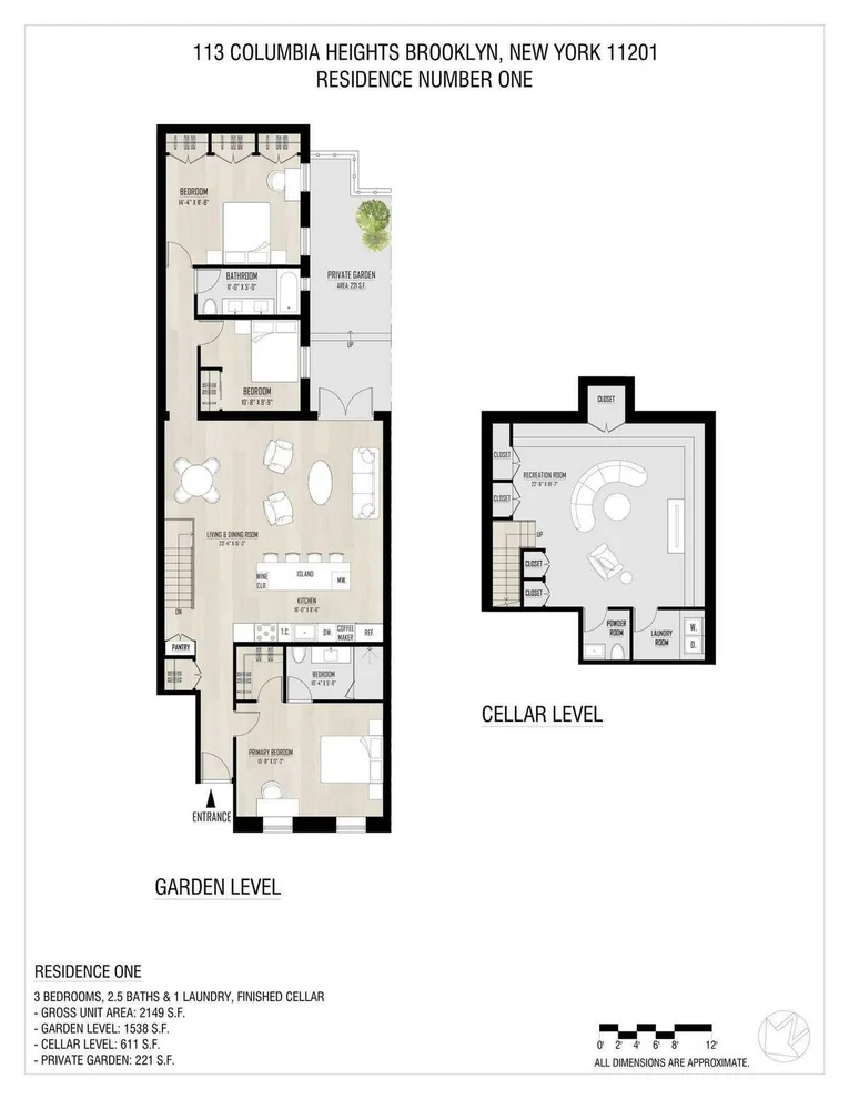 Unit for sale at 113 Columbia Hts, Brooklyn, NY 11201