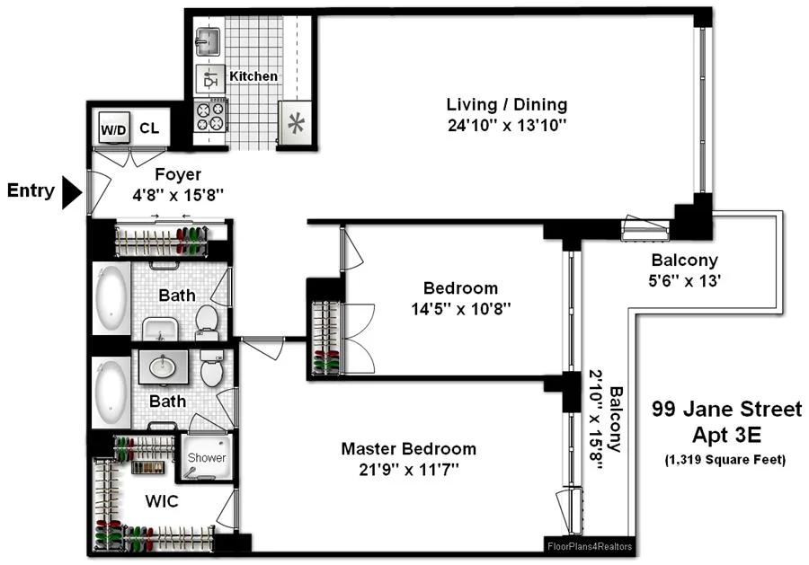 Unit for sale at 99 Jane Street, Manhattan, NY 10014