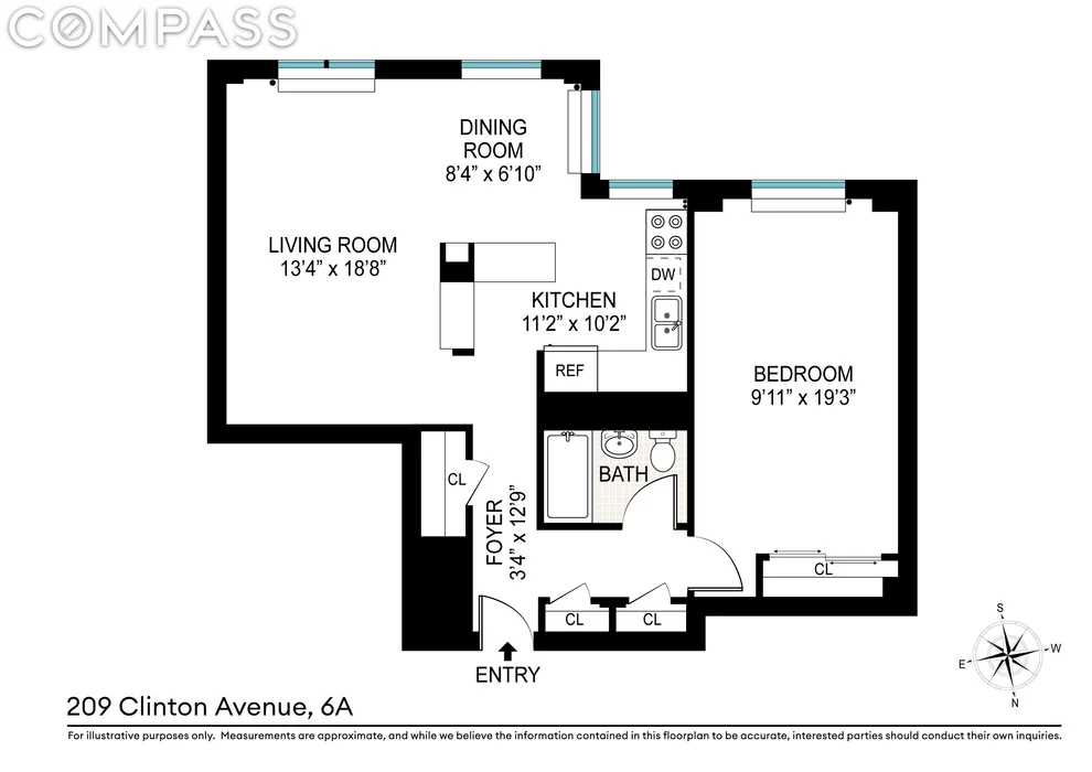 Unit for sale at 209 Clinton Avenue, Brooklyn, NY 11205