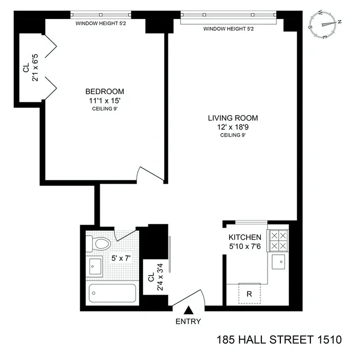 Unit for sale at 185 HALL Street, Brooklyn, NY 11205