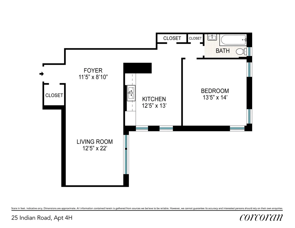 Unit for sale at 25 INDIAN Road, Manhattan, NY 10034