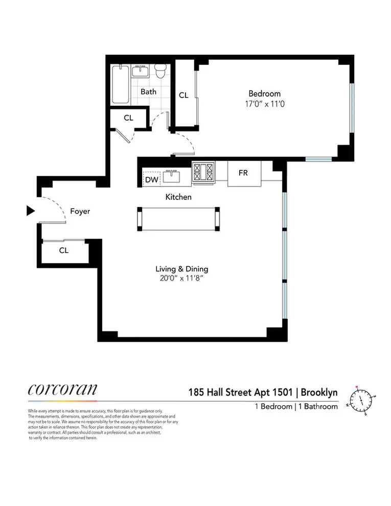 Unit for sale at 185 HALL Street, Brooklyn, NY 11205