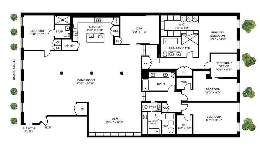 Unit for sale at 110 Duane Street, Manhattan, NY 10007