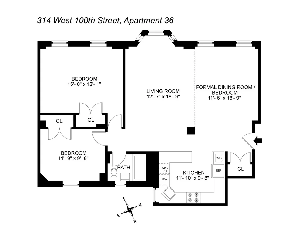 Unit for sale at 314 W 100th Street, Manhattan, NY 10025