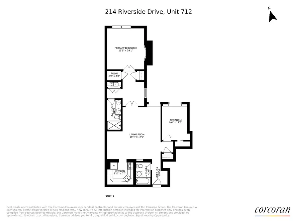 Unit for sale at 214 RIVERSIDE Drive, Manhattan, NY 10025