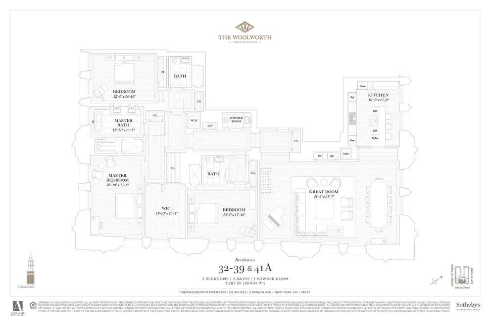 Unit for sale at 2 PARK Place, Manhattan, NY 10007