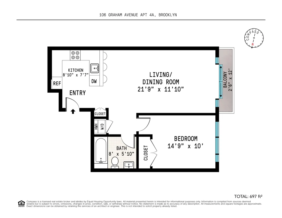 Unit for sale at 106 Graham Avenue, Brooklyn, NY 11206