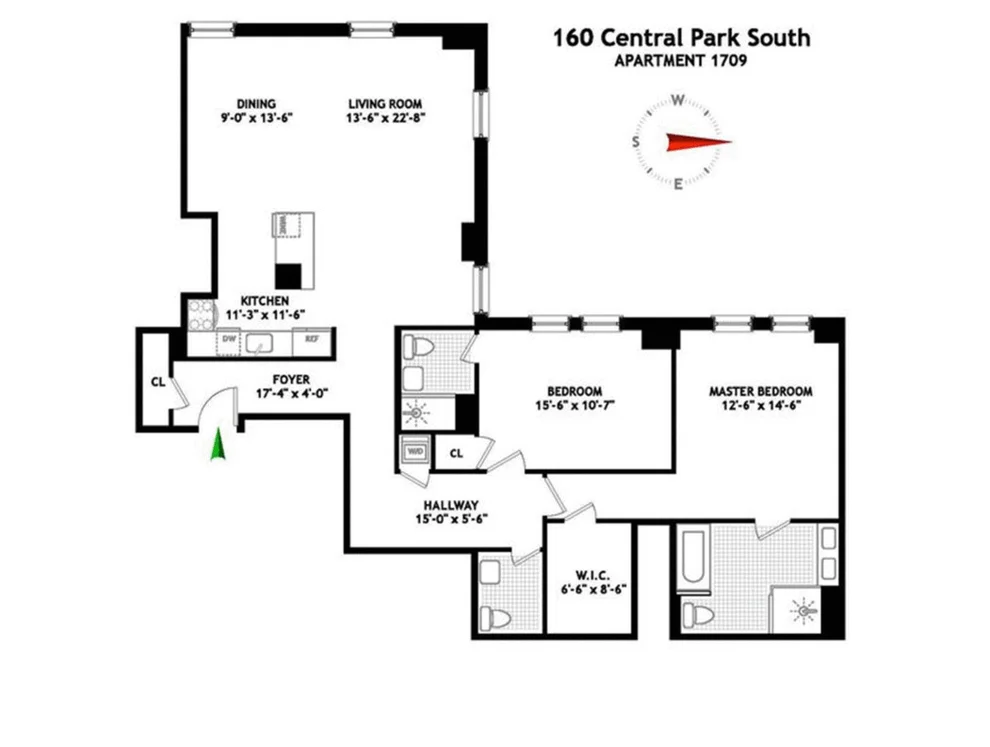 Unit for sale at 160 Central Park S, Manhattan, NY 10019