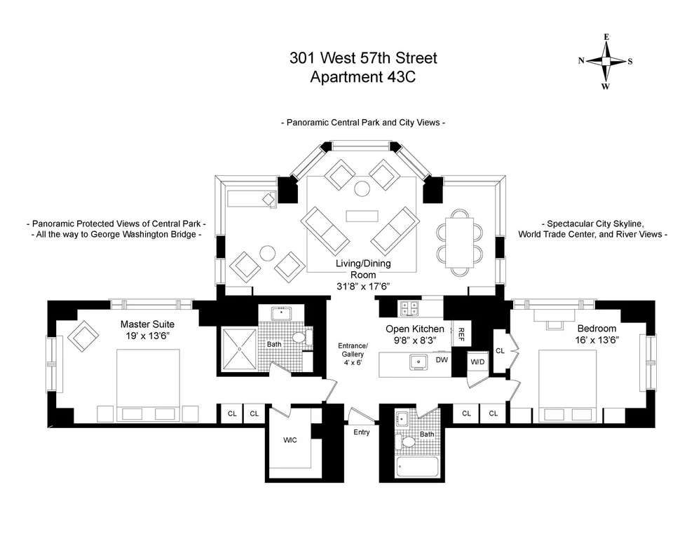 Unit for sale at 301 W 57th Street, Manhattan, NY 10019