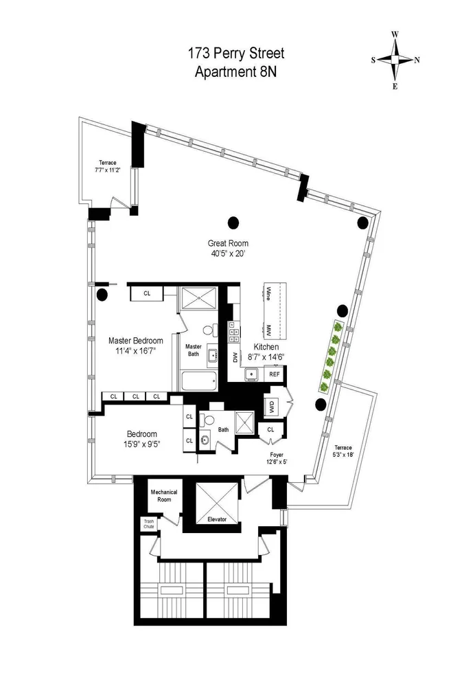 Unit for sale at 173 Perry Street, Manhattan, NY 10014