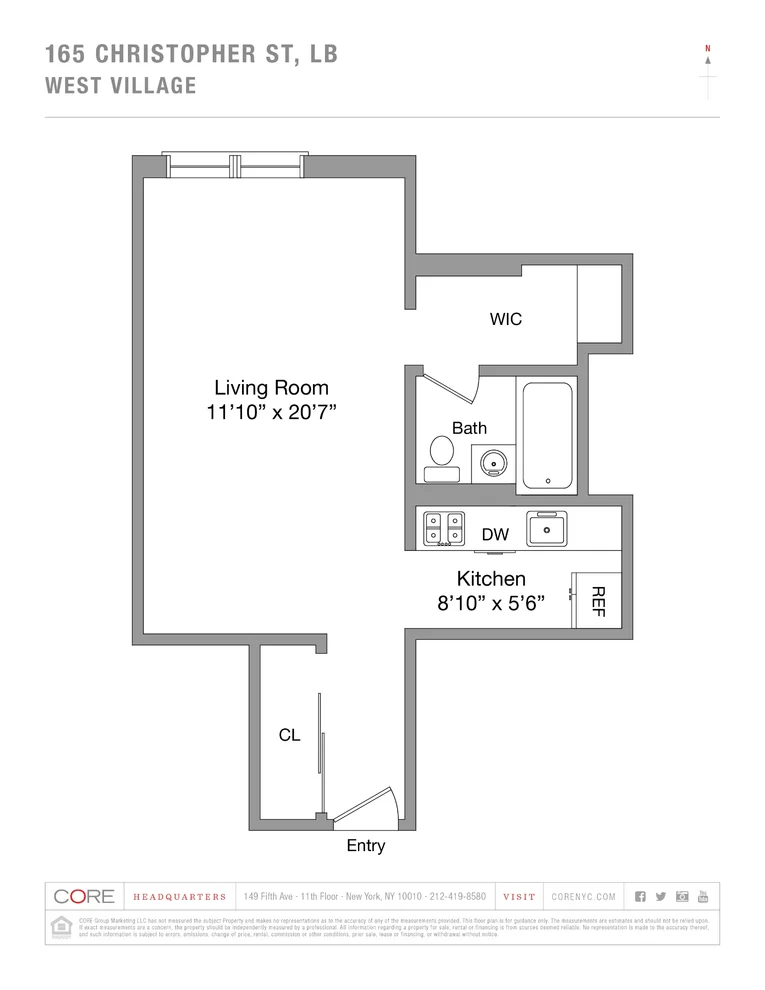 Unit for sale at 165 CHRISTOPHER Street, Manhattan, NY 10014