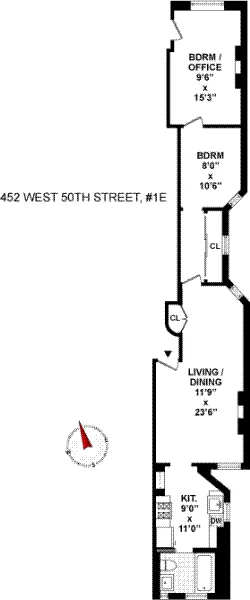 Unit for sale at 452 W 50th Street, Manhattan, NY 10019