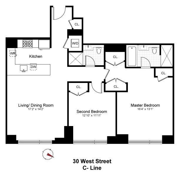 Unit for sale at 30 West Street, Manhattan, NY 10004