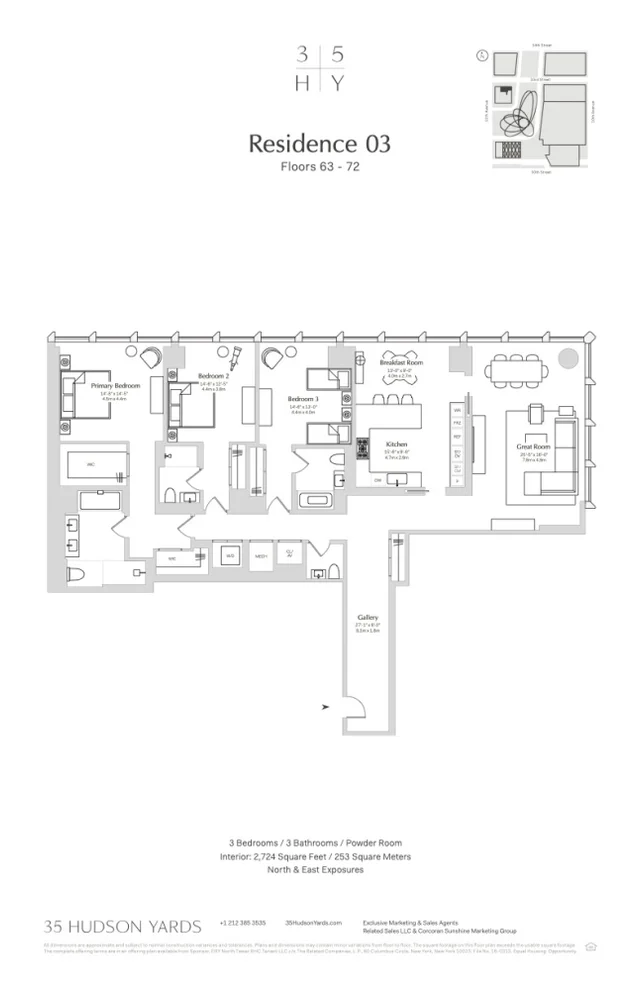 Unit for sale at 35 HUDSON YARDS, Manhattan, NY 10001