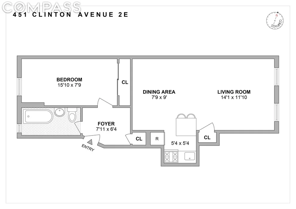 Unit for sale at 451 Clinton Avenue, Brooklyn, NY 11238