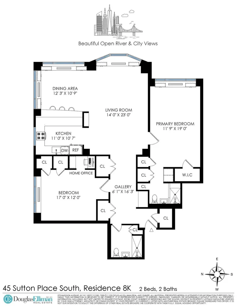Unit for sale at 45 SUTTON Place S, Manhattan, NY 10022