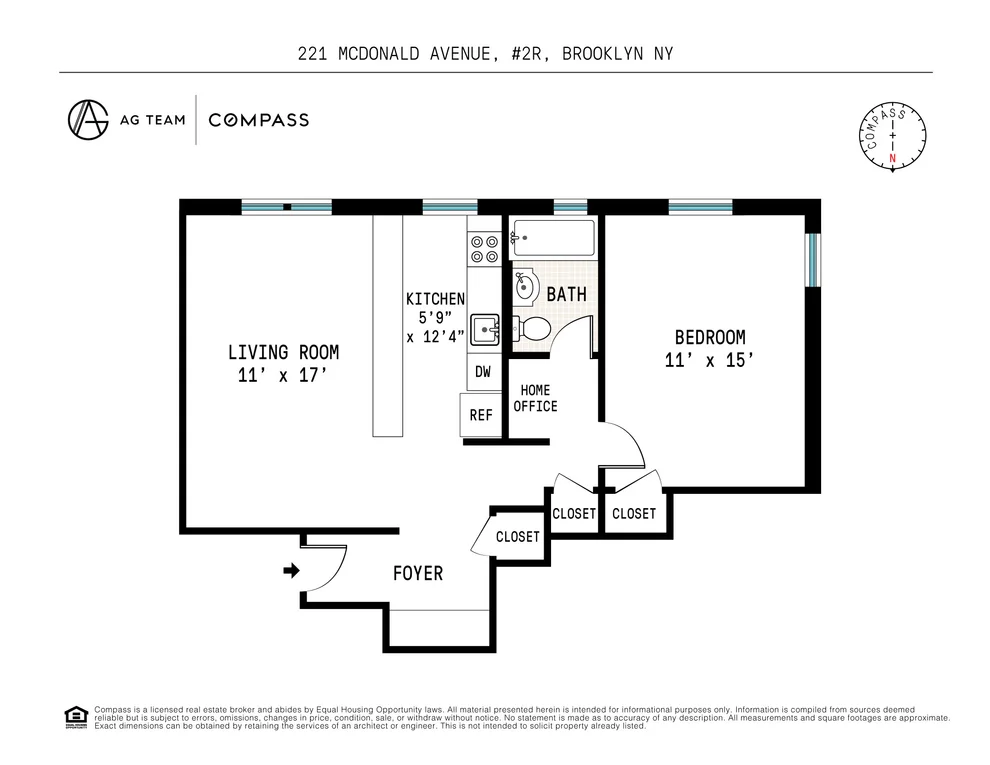 Unit for sale at 221 McDonald Avenue, Brooklyn, NY 11218