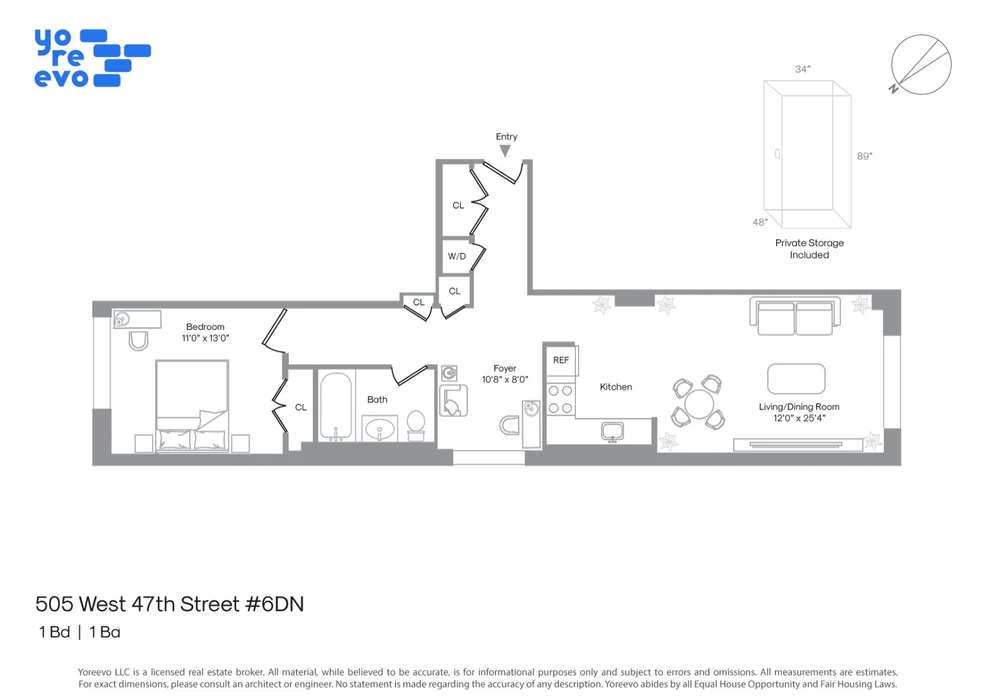 Unit for sale at 505 W 47th Street, Manhattan, NY 10036