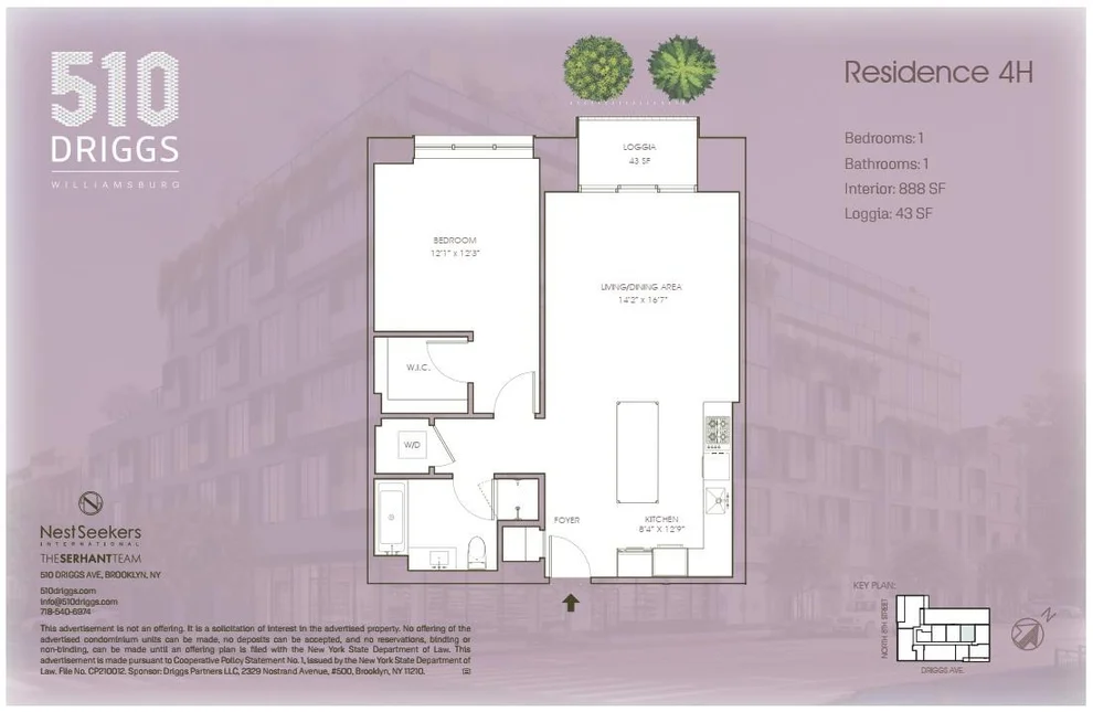 Unit for sale at 510 Driggs Avenue, Brooklyn, NY 11211