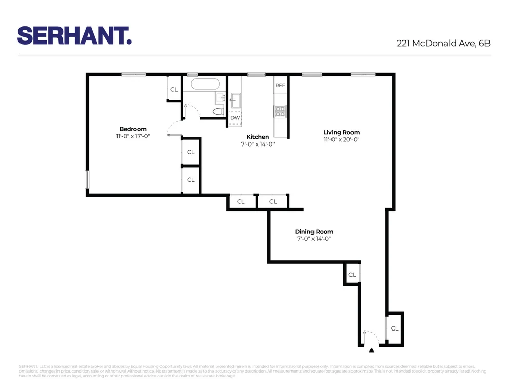 Unit for sale at 221 MCDONALD Avenue, Brooklyn, NY 11218