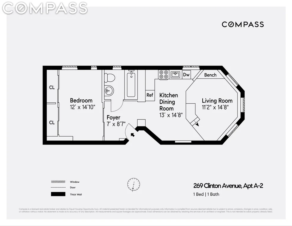 Unit for sale at 269 Clinton Avenue, Brooklyn, NY 11205