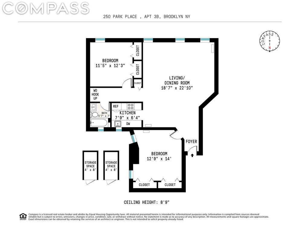 Unit for sale at 250 Park Place, Brooklyn, NY 11238
