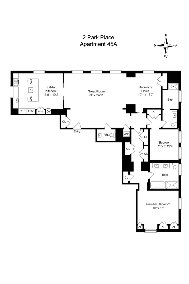 Unit for sale at 2 PARK Place, Manhattan, NY 10007