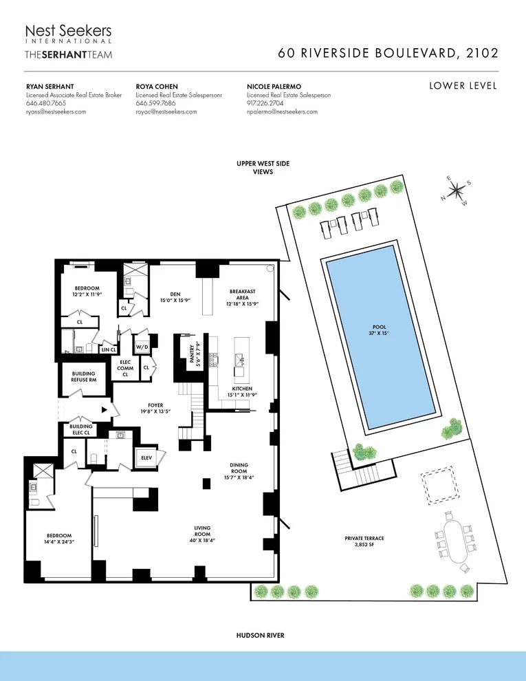 Unit for sale at 60 Riverside Boulevard, Manhattan, NY 10069