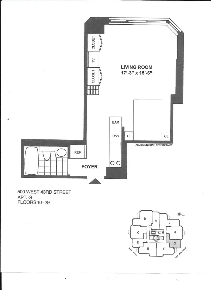 Unit for sale at 500 W 43rd Street, Manhattan, NY 10036