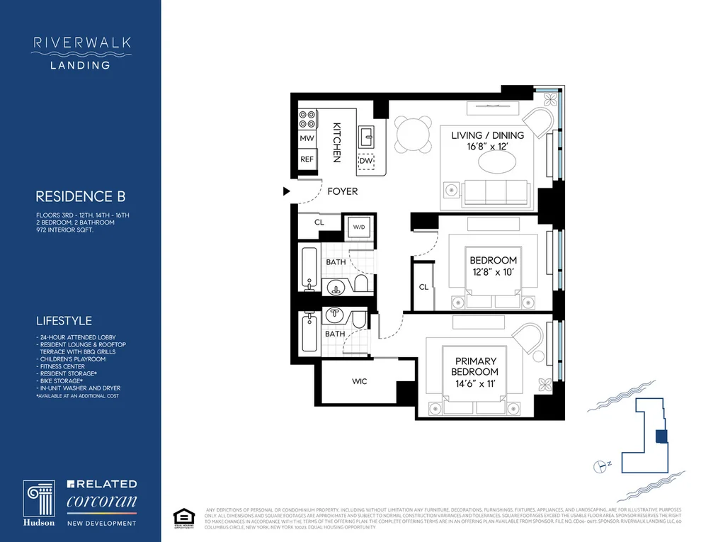 Unit for sale at 425 MAIN Street, Manhattan, NY 10044