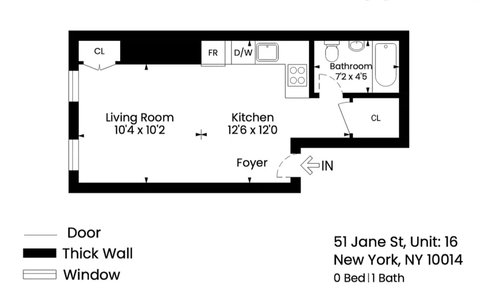 Unit for sale at 51 JANE Street, Manhattan, NY 10014